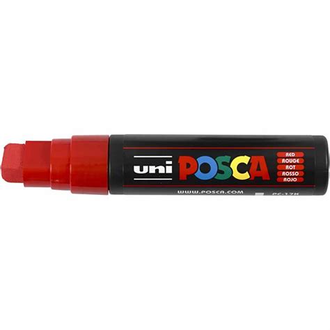 Uni Posca Extra Broad Marker Red Highlight Crafts