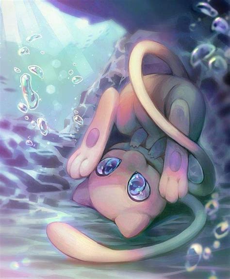 Pokemon Anime Playful Mew Art Poster X Pokemon Art