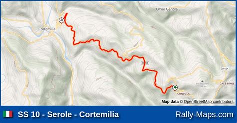 Ss Serole Cortemilia Stage Map Sanremo Sestriere Rally D