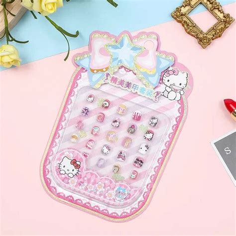 Sanrio My Melody Kid Nail Stickers Pompompurin Cinnamoroll Hello Kitty