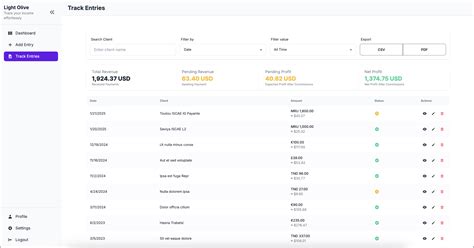 Light Olive - Simple Income Tracking for Freelancers