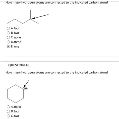 Solved How Many Hydrogen Atoms Are Connected To The Chegg