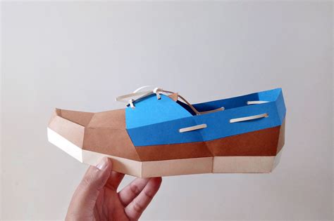 Diy Boat Shoe 3d Papercrafts By Paper Amaze Thehungryjpeg