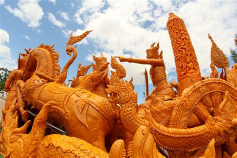 Candle Wax Festival In Ubonratchathani Free Stock Photo Public Domain