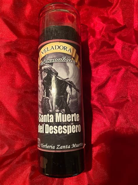 Veladora Santa Muerte Del Desespero Preparada Y Curada Etsy