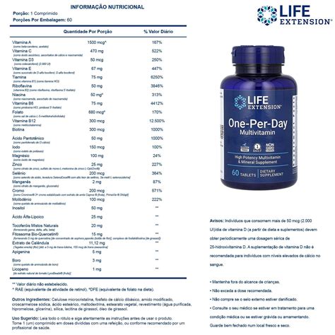One-per-day 60 Tabletes - Life Extension - Cyber Nutrition - Vitaminas ...