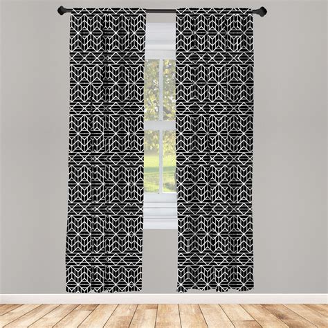 East Urban Home Trellis Geometric Semi Sheer Rod Pocket Curtain Panels