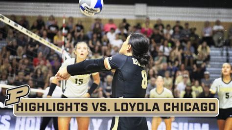 Loyola Chicago At Purdue Highlights Big Ten Volleyball