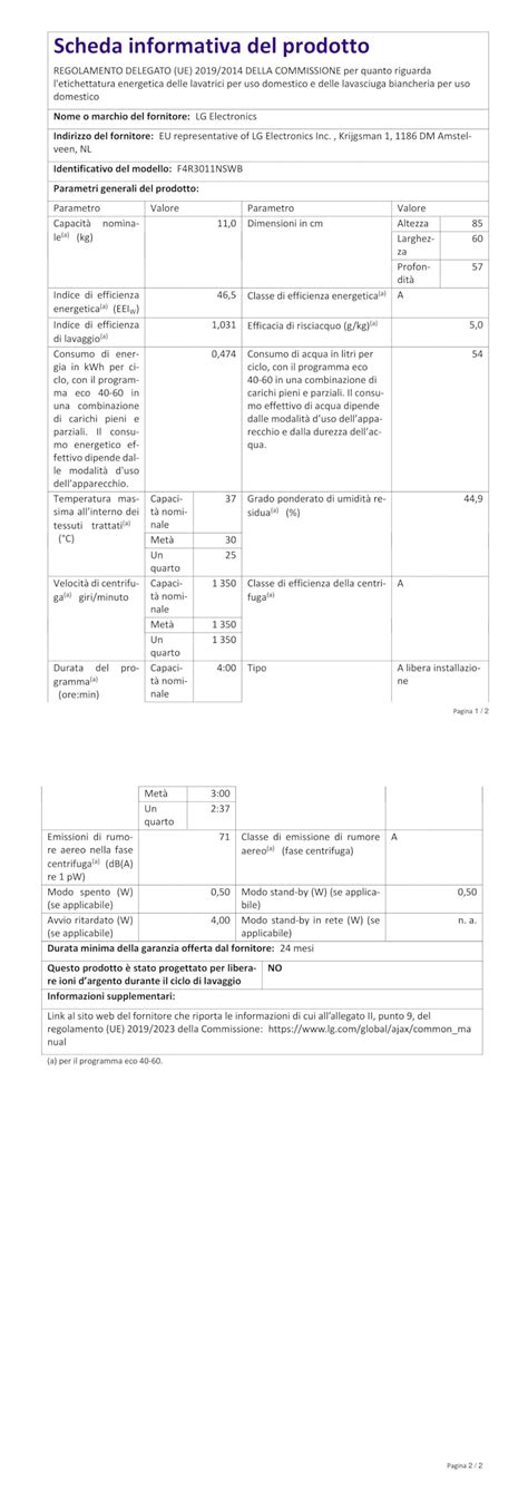 LG AI DD F2R3S09NSWB Lavatrice Slim Carica Frontale Lavatrice 9kg