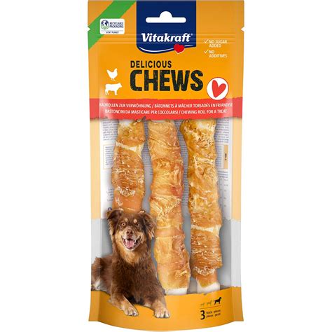 Vitakraft Chews Deli Kaurollen Huhn Gr L 3 Stück bei ZooRoyal