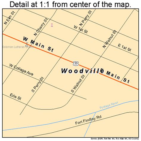 Woodville Ohio Street Map 3986492