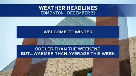 Edmonton Weather For Monday December 21 CTV News