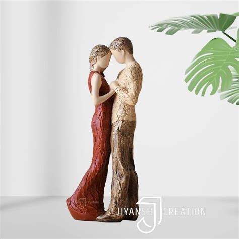 Multicolor Polyresin Dancing Couple Statue Decorative Dancing Love