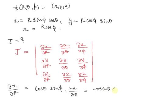 SOLVED Find the Jacobian matrix for the transformation 𝐟 R ϕ θ x