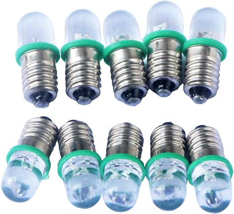 GutReise 10pcs e10 3v Grüne spot led birne lampen 10pcs e10 basis 3