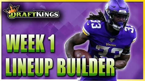 Draftkings Week Nfl Dfs Lineup Strategy Tournament Picks Youtube