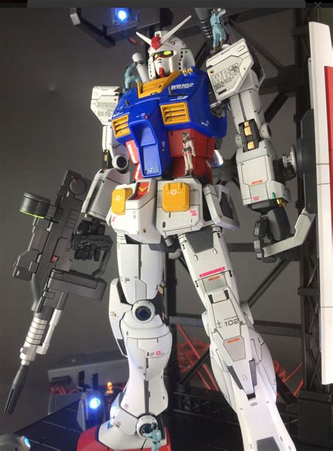 GUNDAM GUY MG 1 100 RX 78 02 Gundam Gundam THE ORIGIN Diorama Build