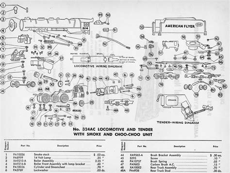 American Flyer Locomotive 324AC Parts List and Diagram | TrainDR