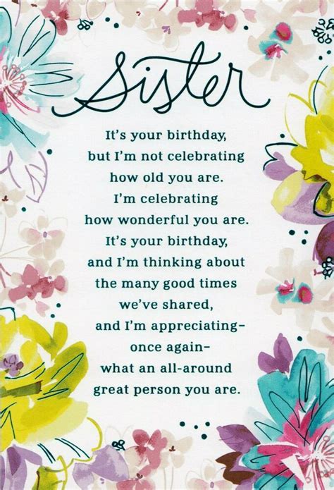 Hallmark Happy Birthday Sister It S Your Birthday Greeting Card Happy