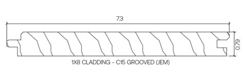 Kodiak Spruce Cladding 1x8 C15 Jem Thermory Usa