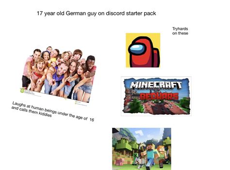 17 Year Old German Guy On Discord Starter Pack R Starterpacks