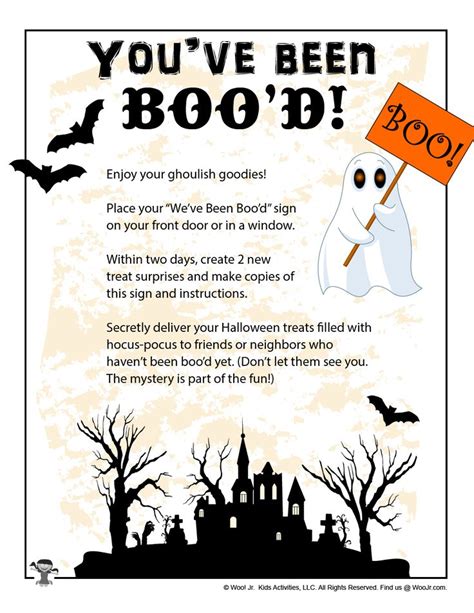 Youve Been Booed Printable Neighborhood Game Woo Jr Kids