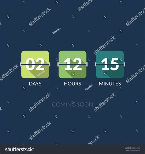 Flip Countdown Timer Vector Clock Counter Stock Vector Royalty Free