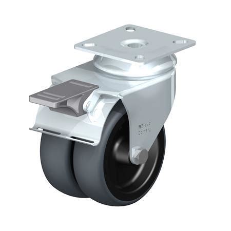 Light Duty Twin Wheel Swivel Casters LDA TPA JW Winco