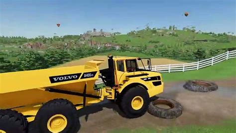 Farming Simulator 22 072 Colored Volvo Dumpers Death Run Video