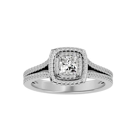 Lucy Princess Cut Double Halo Engagement Ring Skygem And Company