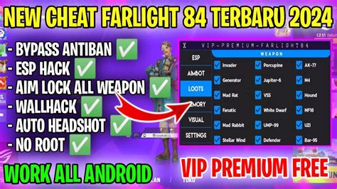 CHEAT APK MOD MENU FARLIGHT 84 TERBARU 2024 ESP LINE HACK AIM