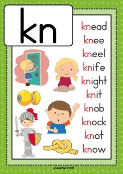 Digraph Kn Phonics Word Work Multiple Phonograms By Lavinia Pop