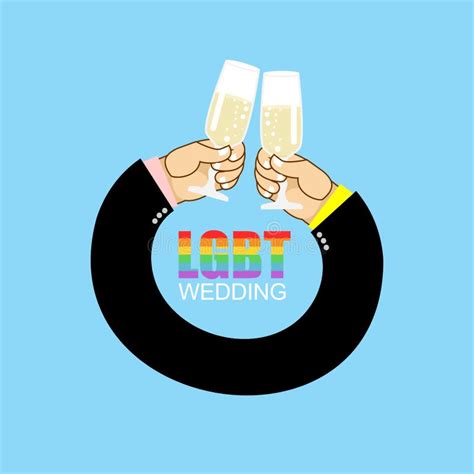 Mariage De Lgbt Mariage Homosexuel Les Mains Des Hommes Pour Boire Le