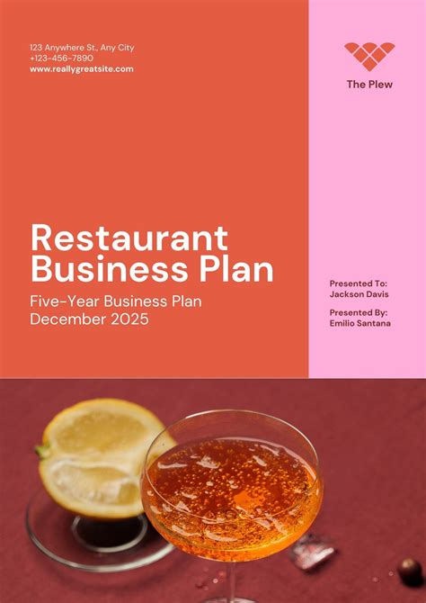 Restaurant Business Plan Template