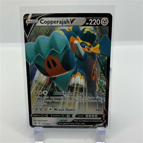 Copperajah V Swsh Black Star Promo Near Mint Pokemon Card Values Mavin