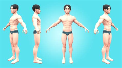 Jamal Male Base Mesh Cartoon Character D Model Turbosquid