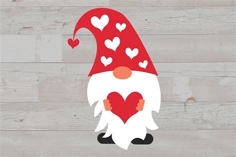 Valentine Gnome Svg Valentines Day Svg Gnome Heart Svg Etsy