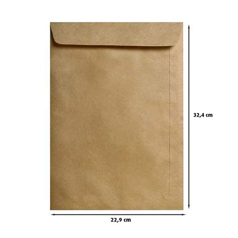 Envelope A Saco Kraft Pardo X Cm Scrity Unidades Envelope