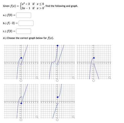 Solved Given F X {x3 23x−1 If If X≤0x 0 Find The