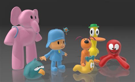 Archivo STL Pocoyo y sus amigosDiseño imprimible en 3D para descargar