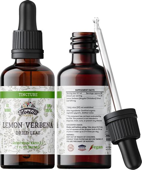 Florida Herbs Lemon Verbena Liquid Extract Lemon Verbena