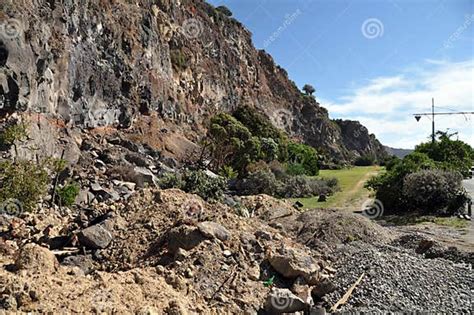 Christchurch Earthquake Sumner Cliffs Collapse Editorial Photography Image Of Clouds