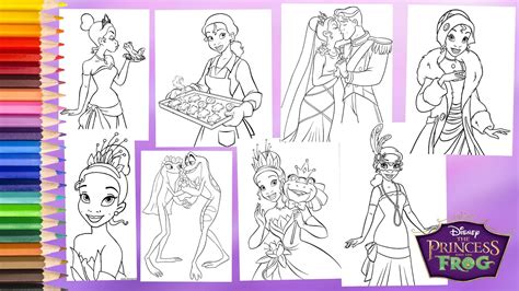 Princess Tiana And Prince Naveen Coloring Pages