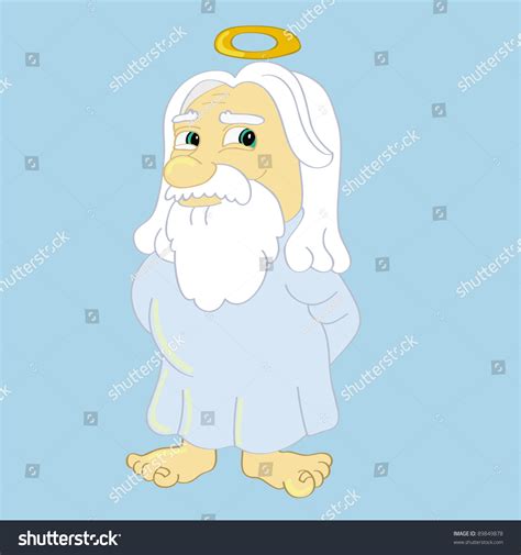 Cartoon Vector Illustration Of God 89849878 Shutterstock