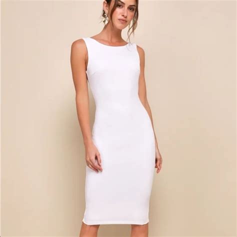 Lulus Dresses Lulus So Stunning White Backless Midi Dress Poshmark