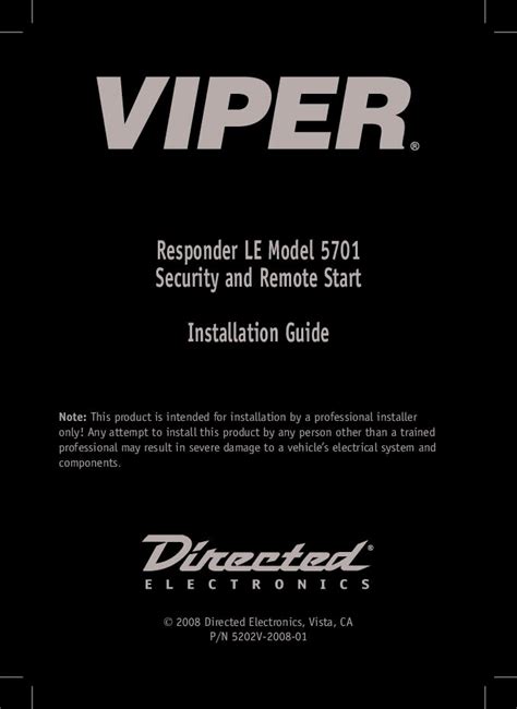 Pdf Install Guide Viper Alarm Dokumentips