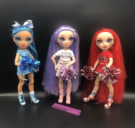 RAINBOW HIGH DOLLS Skyler Bradshaw Ruby Anderson Violet Cheerleader