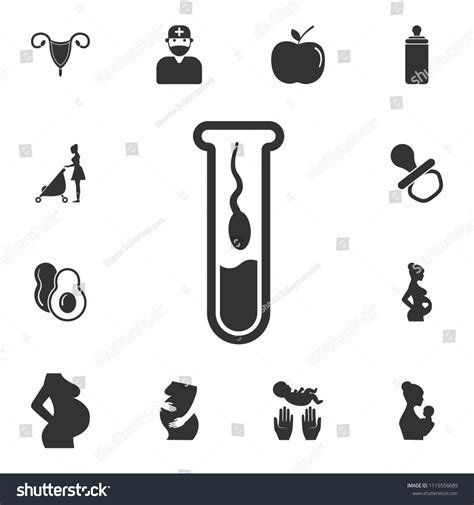 Sperm Test Tube Icon Simple Element Stock Vector Royalty Free