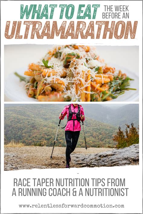 What To Eat The Week Before An Ultramarathon Race Taper Nutrition Ultra Marathon Running