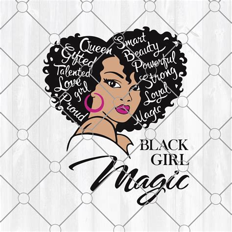 Black Woman Svg Black Girl Magic Svg Png Dxf Eps Afro Lady Woman Diva